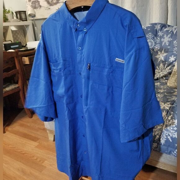 Men's Fishing Shirts with Zipper Pockets UPF 50+ Lightweight Cool Short Sleeve - Picture 11 of 15